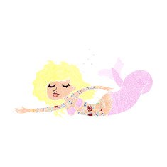 cartoon mermaid covered in tattoos N12