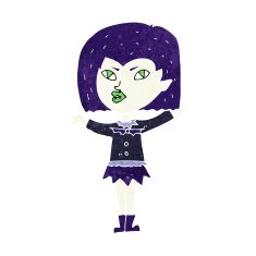 Cartoon Vampire Girl N367