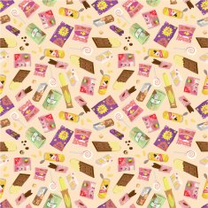 seamless snacks pattern