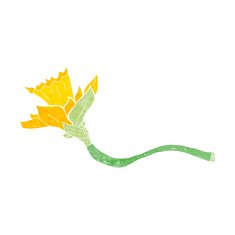 cartoon daffodil flower N15