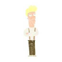 cartoon unimpressed man N15