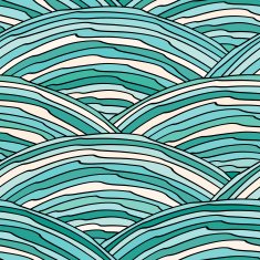 Seamless pattern with hand drawn wavy texture N2