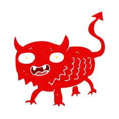 cartoon little demon N43
