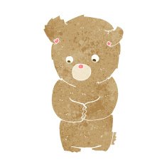 cartoon shy teddy bear N5