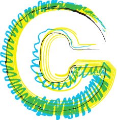 Hand draw font LETTER C N2