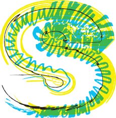 Hand drawn font LETTER s