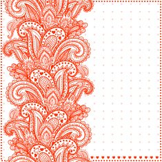 Beautiful Indian floral ornament N12