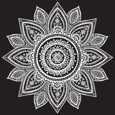 Beautiful vintage Indian floral ornament