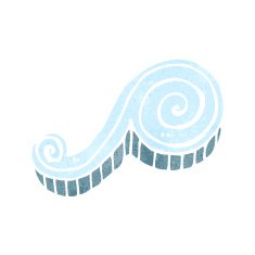 retro cartoon decorative swirl