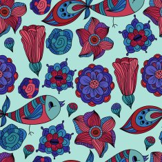 vector seamless spring floral pattern