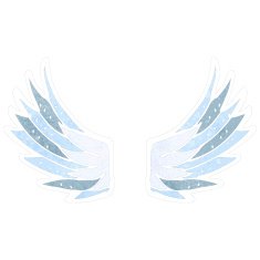 retro cartoon angel wings N6