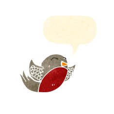 retro cartoon robin N9