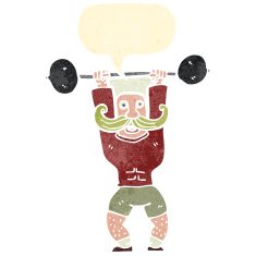 cartoon circus strong man N4