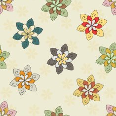 seamless background of ethnic flower