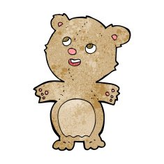 cartoon happy little teddy bear N12