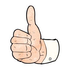 cartoon thumbs up symbol N13