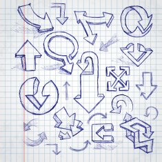Set Of Hand Drawn Doodle Arrows N4