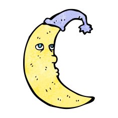 Sleepy Moon Cartoon N26