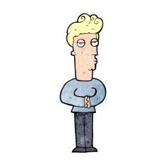 cartoon jaded man N29