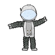 Cartoon Astronaut N198