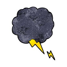cartoon thundercloud symbol N14