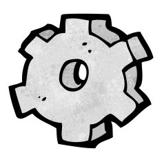 cartoon cog symbol N15