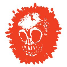 Grunge Red Skull