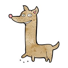 funny cartoon dog N40