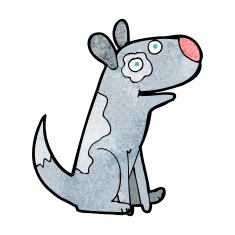 cartoon happy dog N133