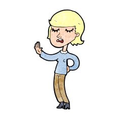 cartoon woman ignoring N46