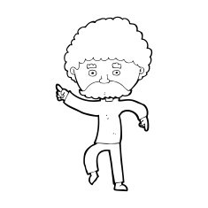 cartoon seventies style man disco dancing N15