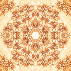 Ornate vintage seamless pattern in mehndi style N4