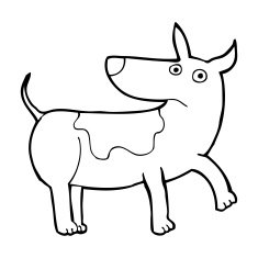 funny cartoon dog N41