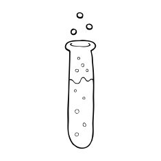 cartoon science test tube N15