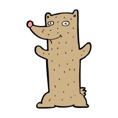 funny cartoon bear N113