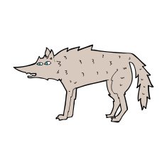 Cartoon Wolf N174