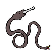 cartoon electrical lead N6