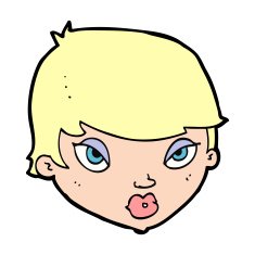 cartoon unimpressed woman N13