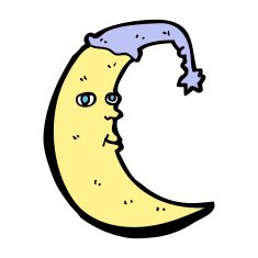 Sleepy Moon Cartoon N28