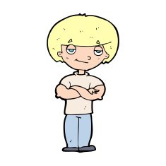 cartoon smug looking man N14