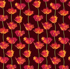 Abstract floral seamless wallpaper with decorative flowers