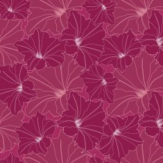 Floral seamless pattern of petunia - Illustration N3