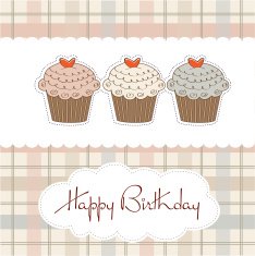 Birthday cupcake N38