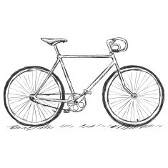 vector sketch illustration - bicycle