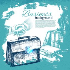 Hand drawn business background