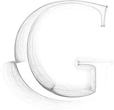 Hand draw font LETTER G Vector illustration