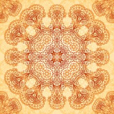 Ornate vintage seamless pattern in mehndi style N7