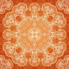 Ornate vintage seamless pattern in mehndi style N9