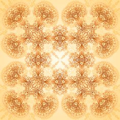 Ornate vintage seamless pattern in mehndi style N11