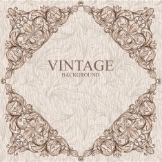 Hand drawn vintage card